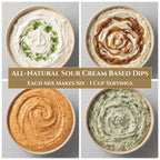Healthy All-Natural Dip Mixes Gift Box, Dips for Familes, College Students, Singles All-Natural Nutritious Stocking Stuffers