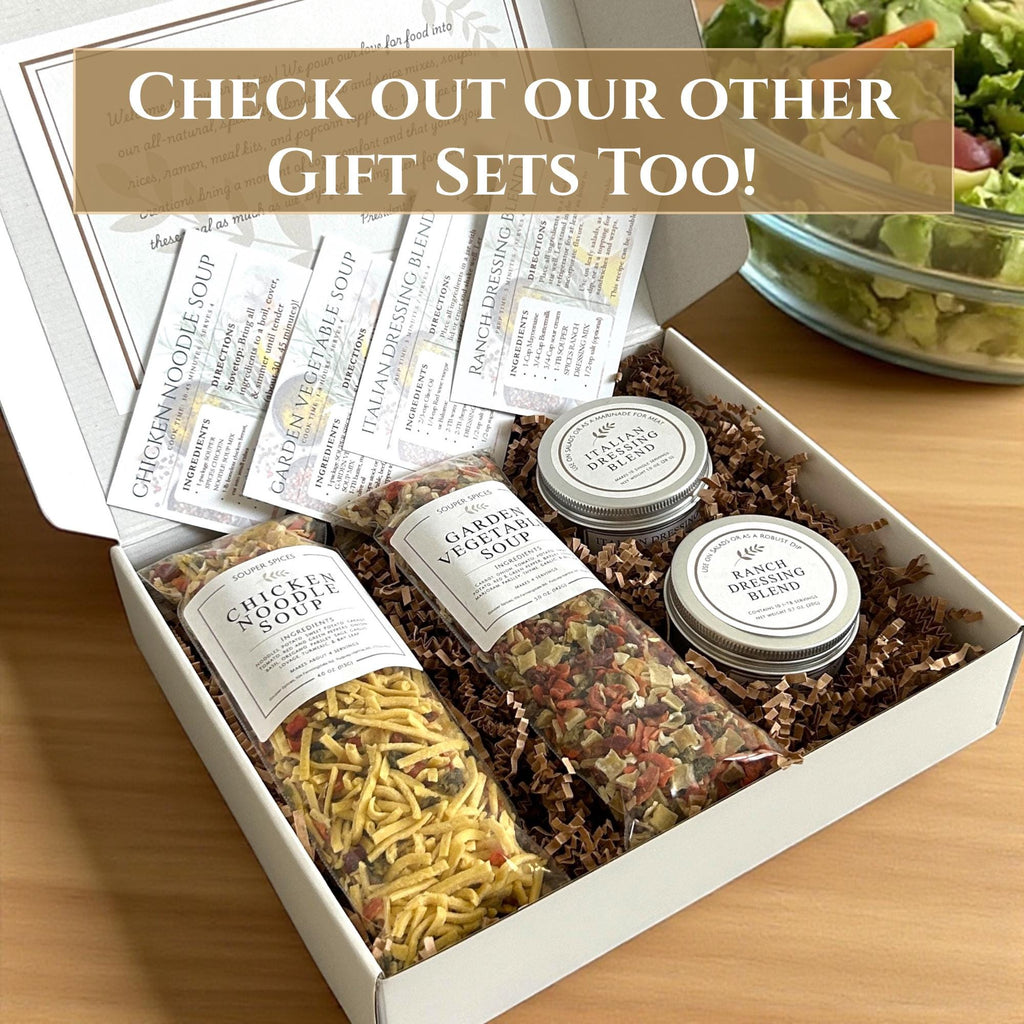 Healthy All-Natural Dip Mixes Gift Box, Dips for Familes, College Students, Singles All-Natural Nutritious Stocking Stuffers