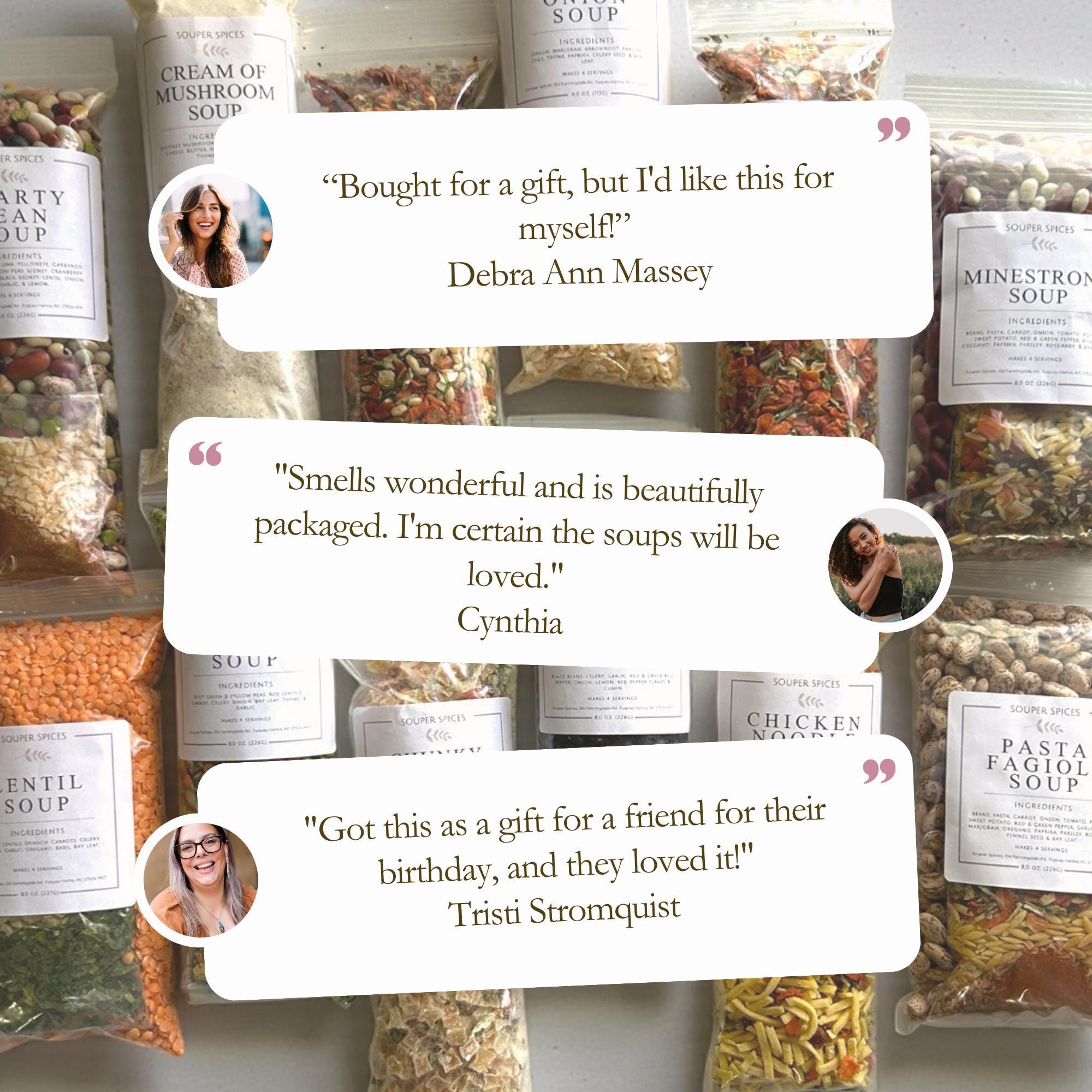 12 Homemade Soup Mix Gift Box - Easy Healthy Family Meals, Simple Meal Prep, Gourmet Dried Soup Kit, Comfort Food Gift for Busy Moms