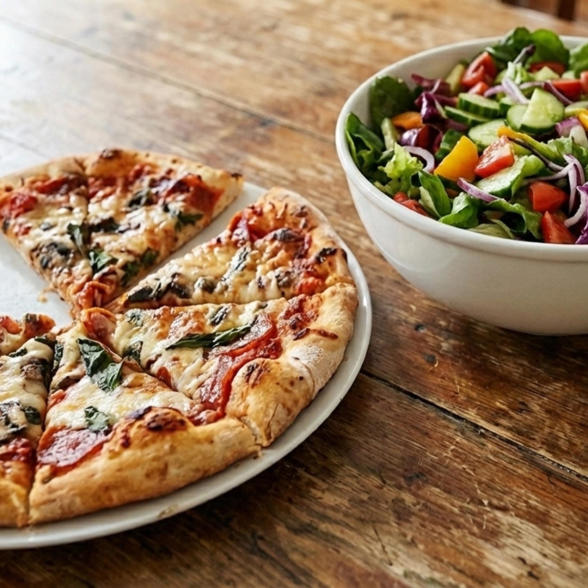 Date Night Experience Pizza & Salad Meal Kit for 2, Homemade Pizza Sauce Dough Mix Gourmet Food Gift, Italian Dressing Pizza Making Kit