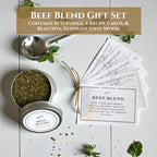 Gourmet Beef Seasoning Blend Gift Set | Gluten-Free, Low Sodium, Herb Rub, Recipe Cards & Spoon