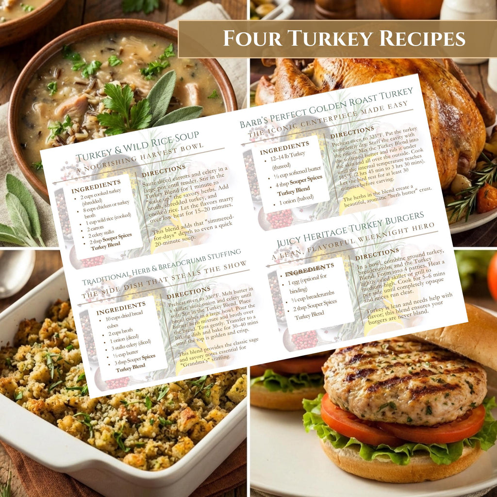 Herb Blends for Homemade Meals Gift Set of 6, Unique Small-Batch Spice Mixes for Homemade Meals, Healthy Easy Seasoning Starter Kit, No Salt