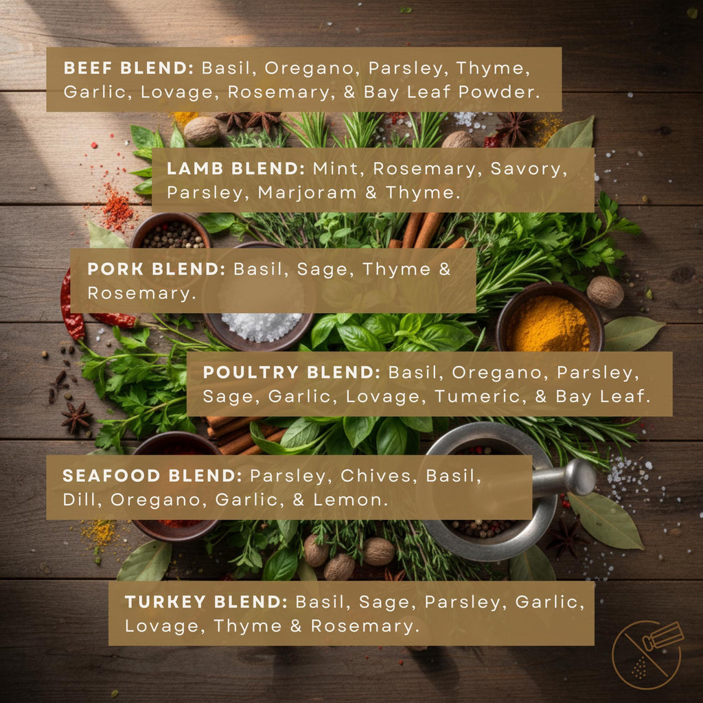 Herb Blends for Homemade Meals Gift Set of 6, Unique Small-Batch Spice Mixes for Homemade Meals, Healthy Easy Seasoning Starter Kit, No Salt