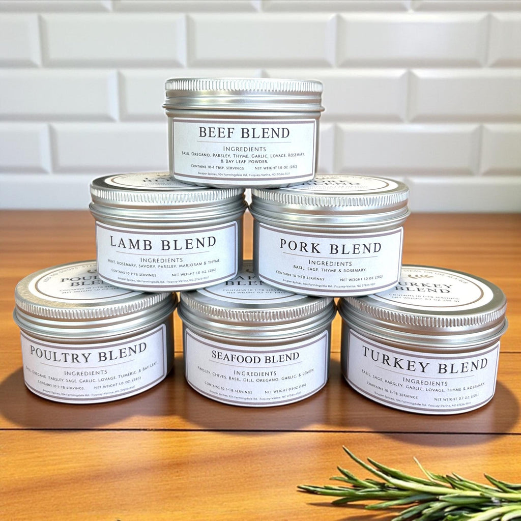 Herb Blends for Homemade Meals Gift Set of 6, Unique Small-Batch Spice Mixes for Homemade Meals, Healthy Easy Seasoning Starter Kit, No Salt