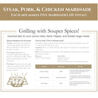 Gourmet All Natural Marinade Gift Set for Men, Dads Birthday, Fathers Day, Grilling Enthusiasts