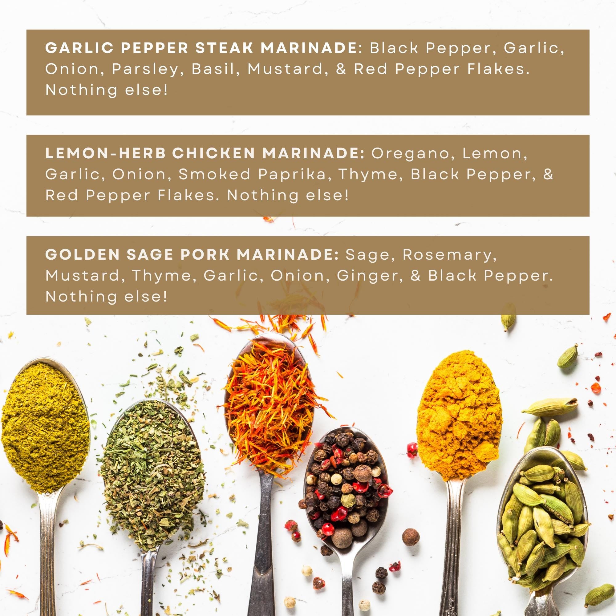 Gourmet All Natural Marinade Gift Set for Men, Dads Birthday, Fathers Day, Grilling Enthusiasts