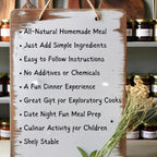 Date Night Experience Pizza & Salad Meal Kit for 2, Homemade Pizza Sauce Dough Mix Gourmet Food Gift, Italian Dressing Pizza Making Kit