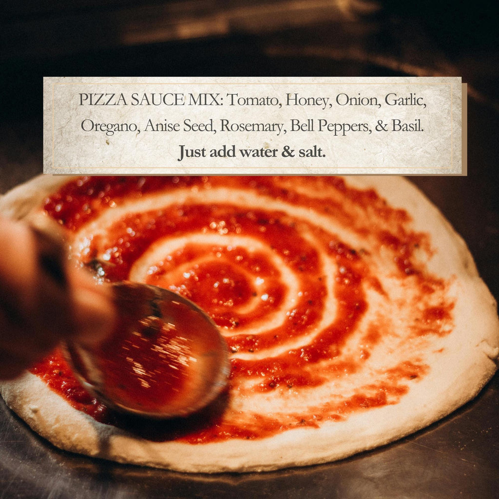 Date Night Experience Pizza & Salad Meal Kit for 2, Homemade Pizza Sauce Dough Mix Gourmet Food Gift, Italian Dressing Pizza Making Kit