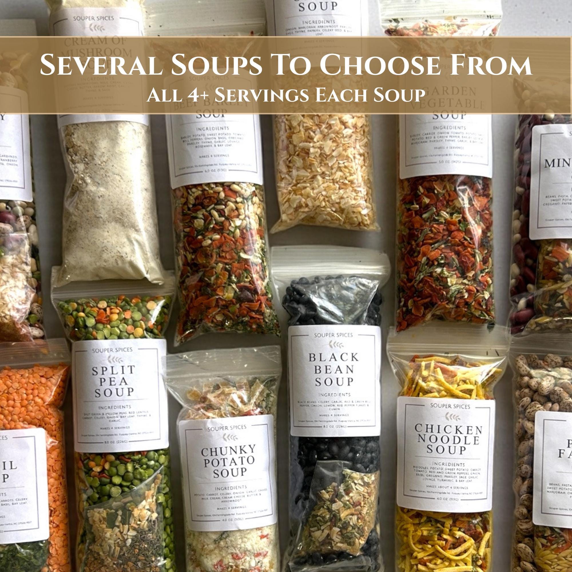 Build A Box Custom Gourmet Soup Gift Set of 2, Get Well Soon Sympathy Birthday Care Package, Heart Healthy Comfort Food Dinner Kit