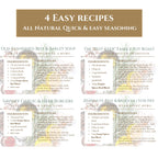 Gourmet Beef Seasoning Blend Gift Set | Gluten-Free, Low Sodium, Herb Rub, Recipe Cards & Spoon