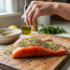 Gourmet Seafood Herb Blend Gift Set | Salt-Free Lemon, Dill, Basil Seasoning For Fish & Shrimp - Great Gift for Busy People