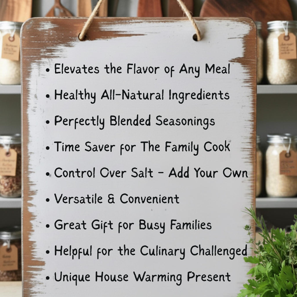 Herb Blends for Homemade Meals Gift Set of 6, Unique Small-Batch Spice Mixes for Homemade Meals, Healthy Easy Seasoning Starter Kit, No Salt