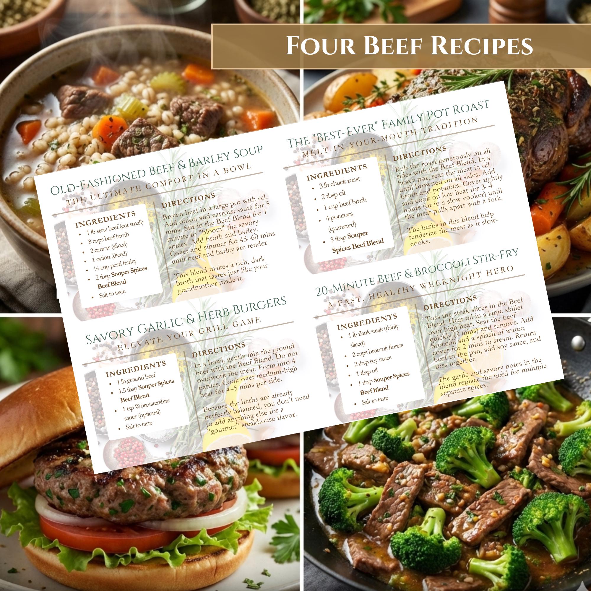Herb Blends for Homemade Meals Gift Set of 6, Unique Small-Batch Spice Mixes for Homemade Meals, Healthy Easy Seasoning Starter Kit, No Salt