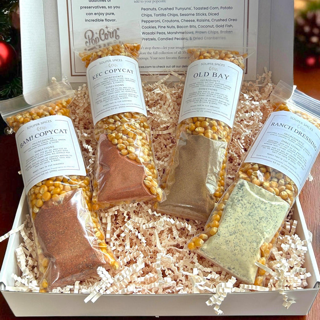 Gourmet Popcorn Bundle, Unique KFC Old Bay Flavors, Specialty Seasoning Set, Fun GF Snack Box, Movie Night Treats, Birthday Christmas Gift