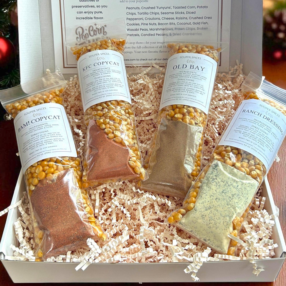 Gourmet Popcorn Bundle, Unique KFC Old Bay Flavors, Specialty Seasoning Set, Fun GF Snack Box, Movie Night Treats, Birthday Christmas Gift
