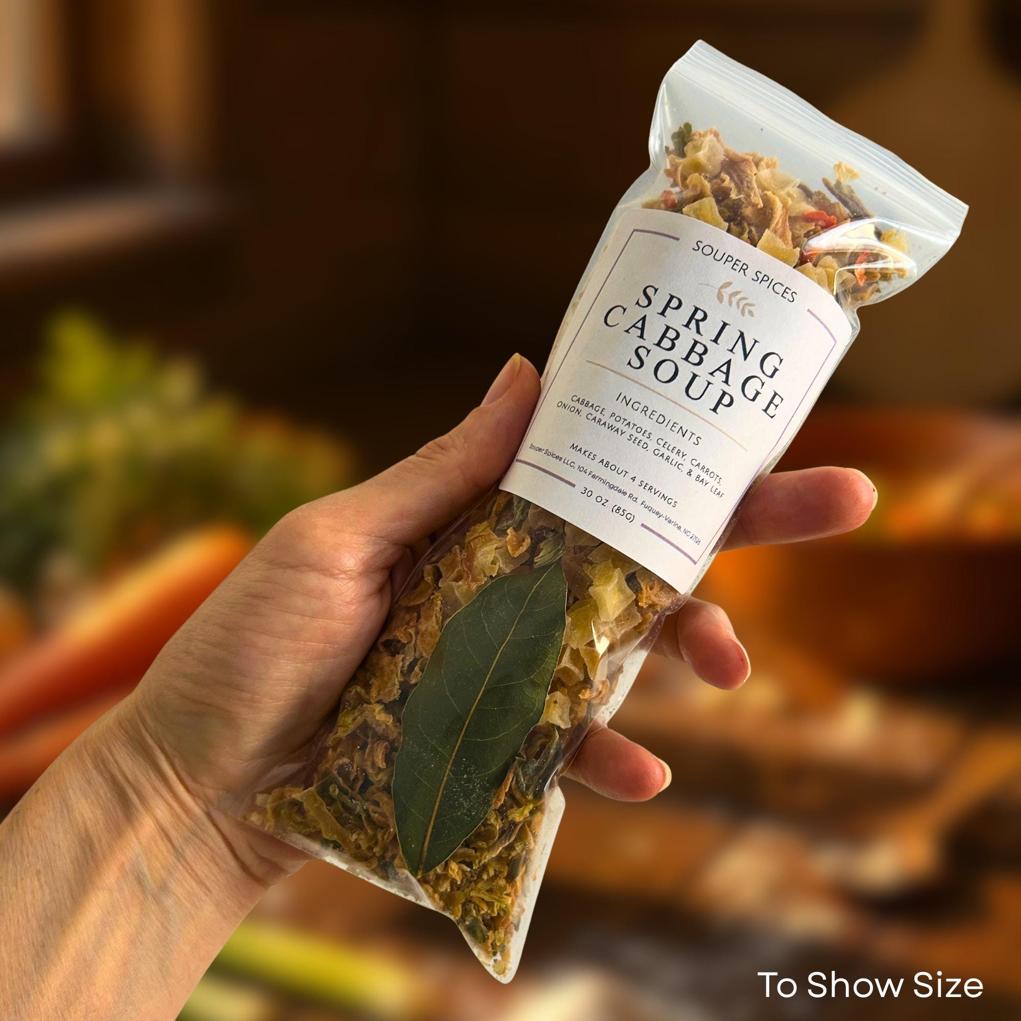 Homemade Spring Cabbage Soup – Savory Vegan Veggie Broth – Healthy Care Package Gift