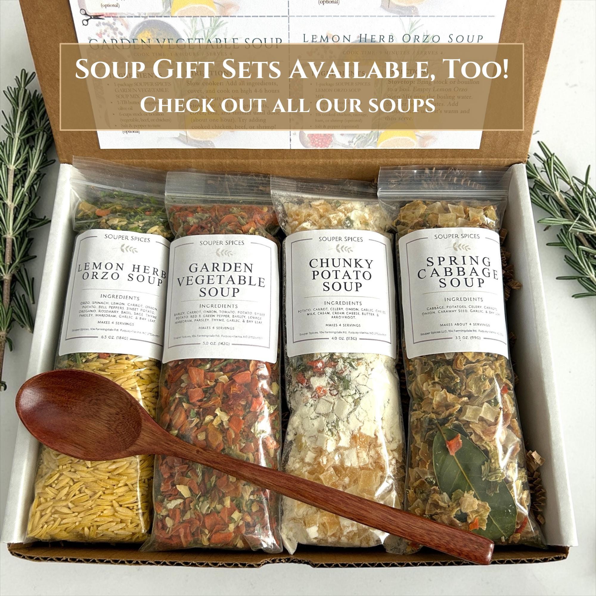 Homemade Spring Cabbage Soup – Savory Vegan Veggie Broth – Healthy Care Package Gift