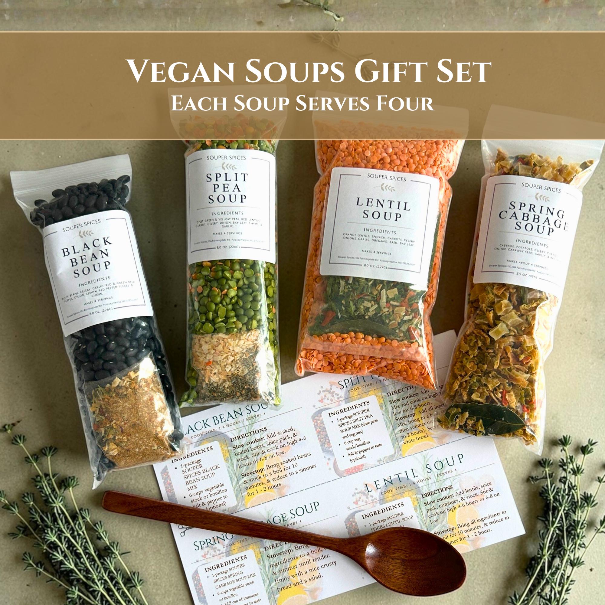 Gourmet Vegan Soup Gift Set – Hearty Plant-Based Meals – Thinking Of You Care Package