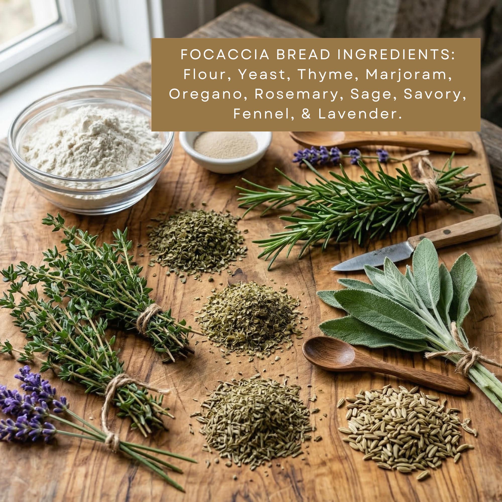 Homemade Focaccia & Dipping Blend Set – Easy Italian Appetizer Kit – Unique Gift