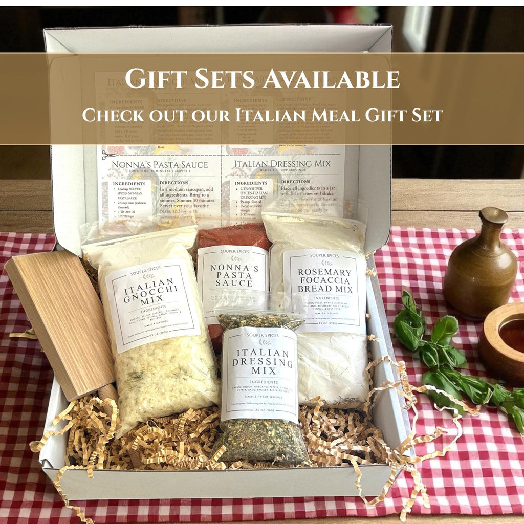 Homemade Focaccia & Dipping Blend Set – Easy Italian Appetizer Kit – Unique Gift
