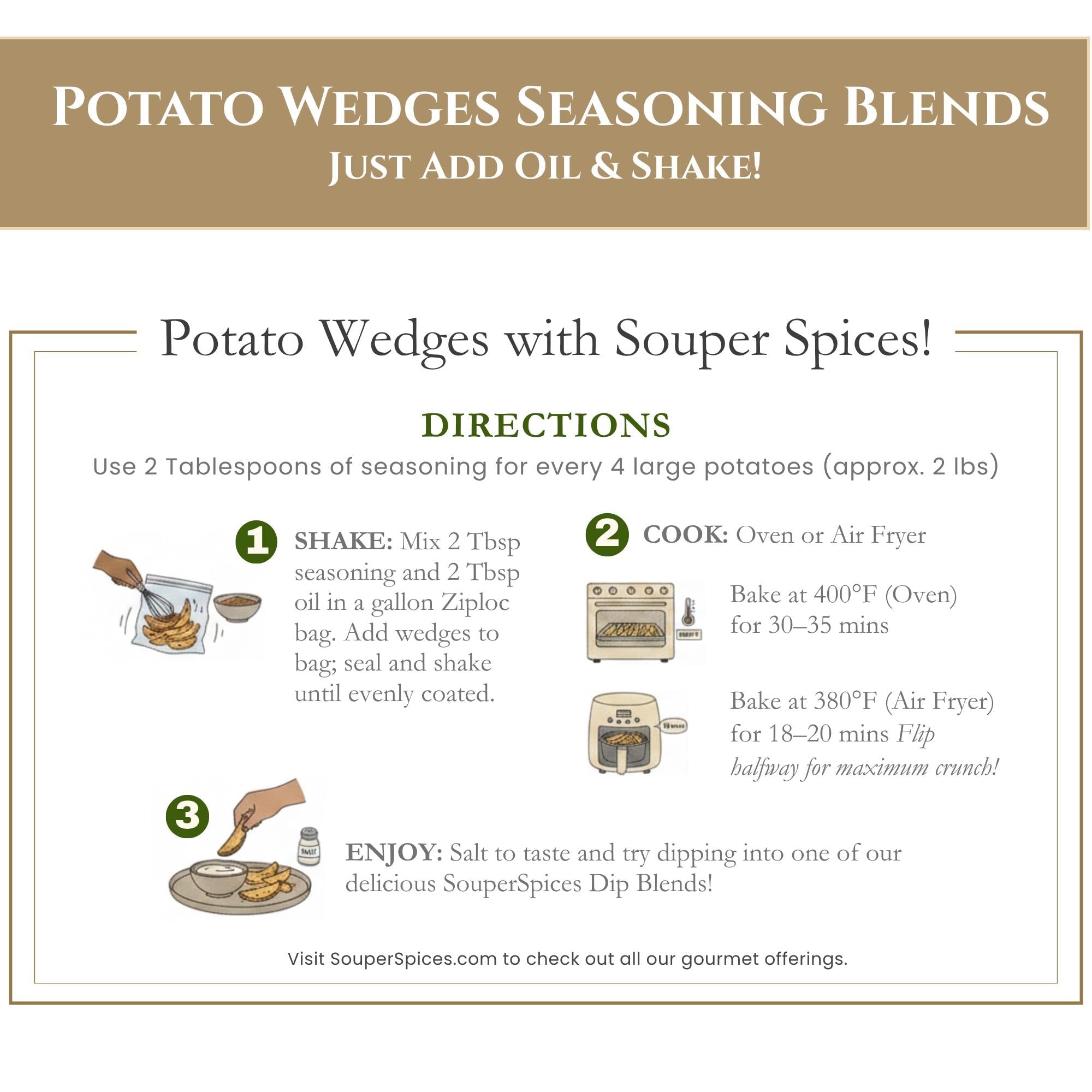 Gourmet Marinades & Potato Wedge Seasoning Set – Easy Summer Grilling Kit – Gift for Him