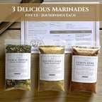 Gourmet Marinades & Potato Wedge Seasoning Set – Easy Summer Grilling Kit – Gift for Him