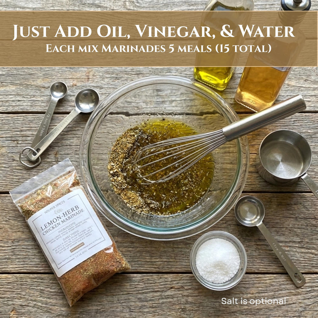 Gourmet Marinades & Potato Wedge Seasoning Set – Easy Summer Grilling Kit – Gift for Him