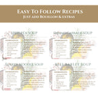 Homemade Leftover Soup Mix Gift Set | 4 gourmet easy holiday dinner kits, Thanksgiving Christmas care package, thoughtful foodie present