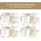 Printed recipe cards for the fall soup gift set