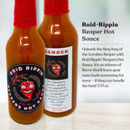Carolina Reaper Pepper Trio Gift Box | Extreme 2.2M Scoville hot sauce BBQ rub dried peppers set, ultimate spicy food care package for men