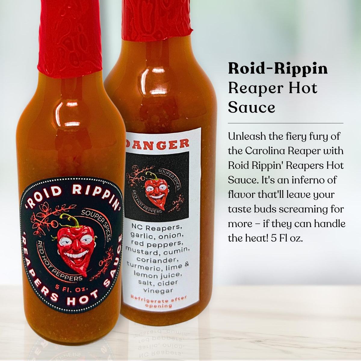 Carolina Reaper Pepper Trio Gift Box | Extreme 2.2M Scoville hot sauce BBQ rub dried peppers set, ultimate spicy food care package for men