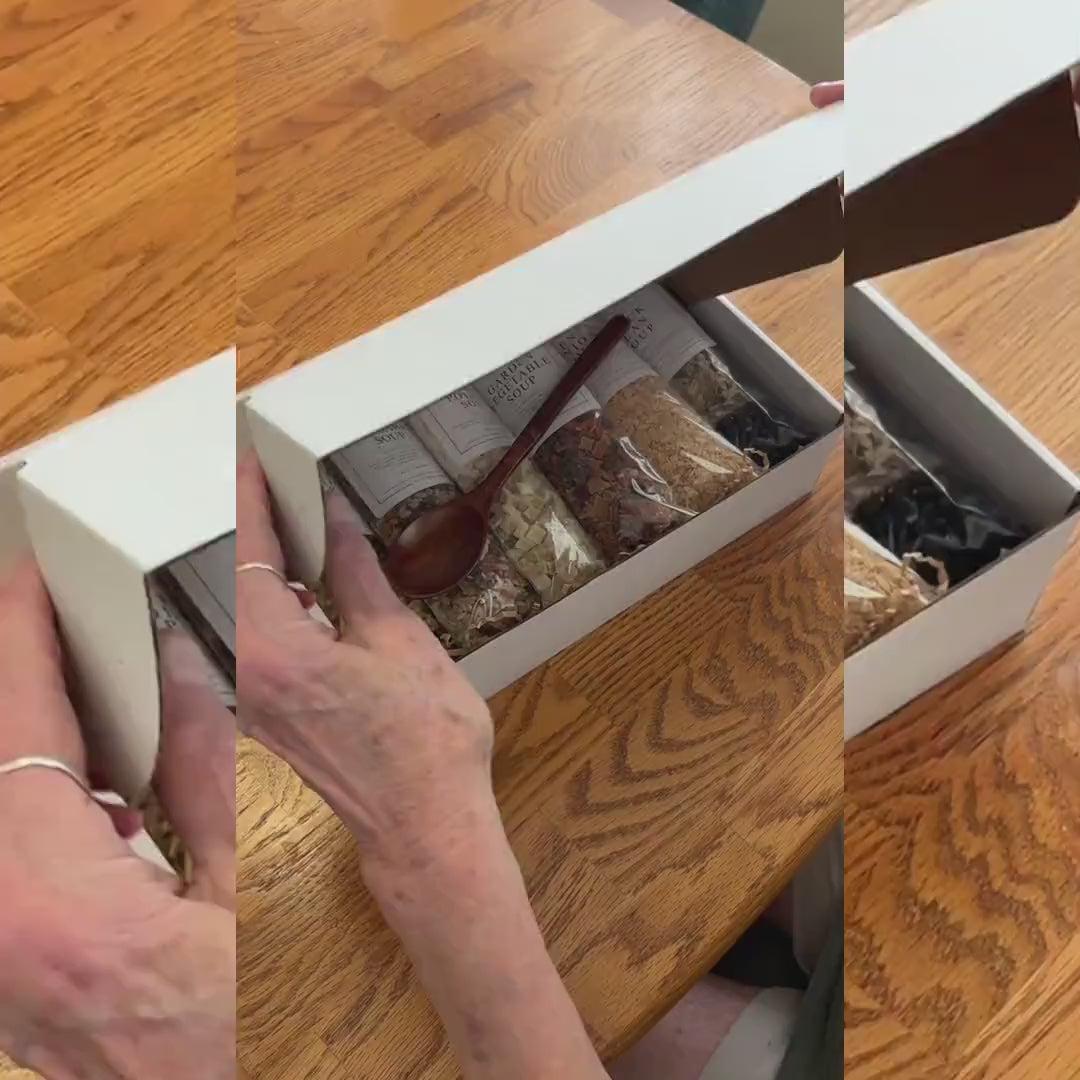 All-Natural Pantry Staple Soup Gift Set (6), Homemade Healthy Easy Meals, Low-Sodium Comfort Food Care Package, Great Gift for Busy Family